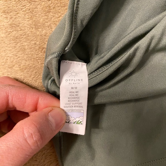 Aerie Olive Green Crop Top bundle. 5 tops - Picture 4 of 15